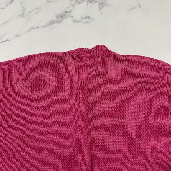 Victoria Jones Womens Vintage 80s Chunky Cardigan Sweater Size M Pink Gems - Picture 10 of 13